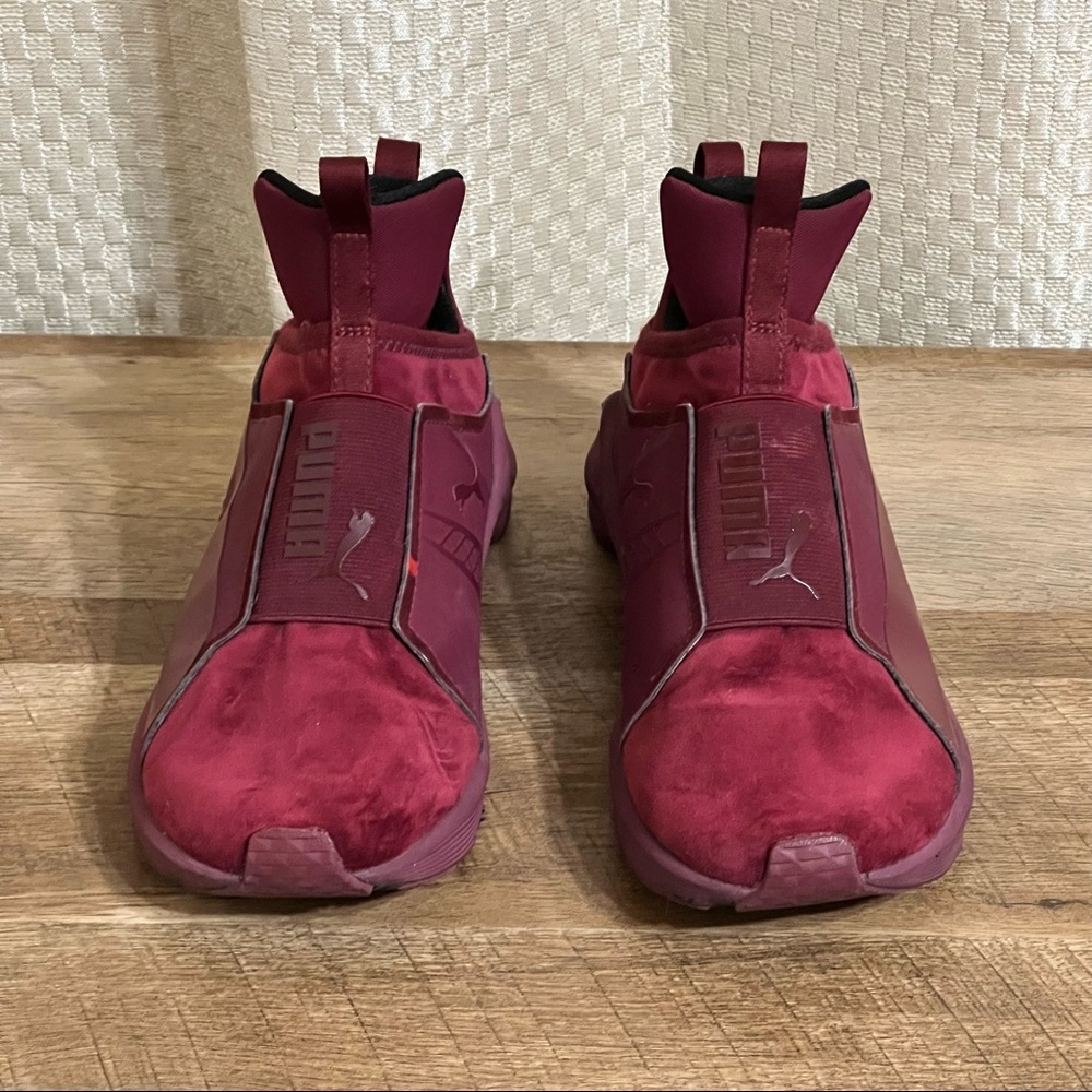 Puma Fierce Velvet Burgundy Red Shoes Size 7